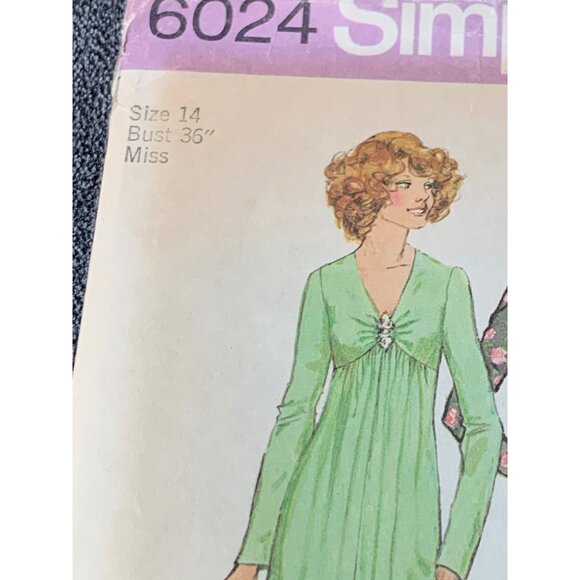 Simplicity Misses Dress Sewing Pattern sz 14 6024 - uncut - Picture 3 of 9